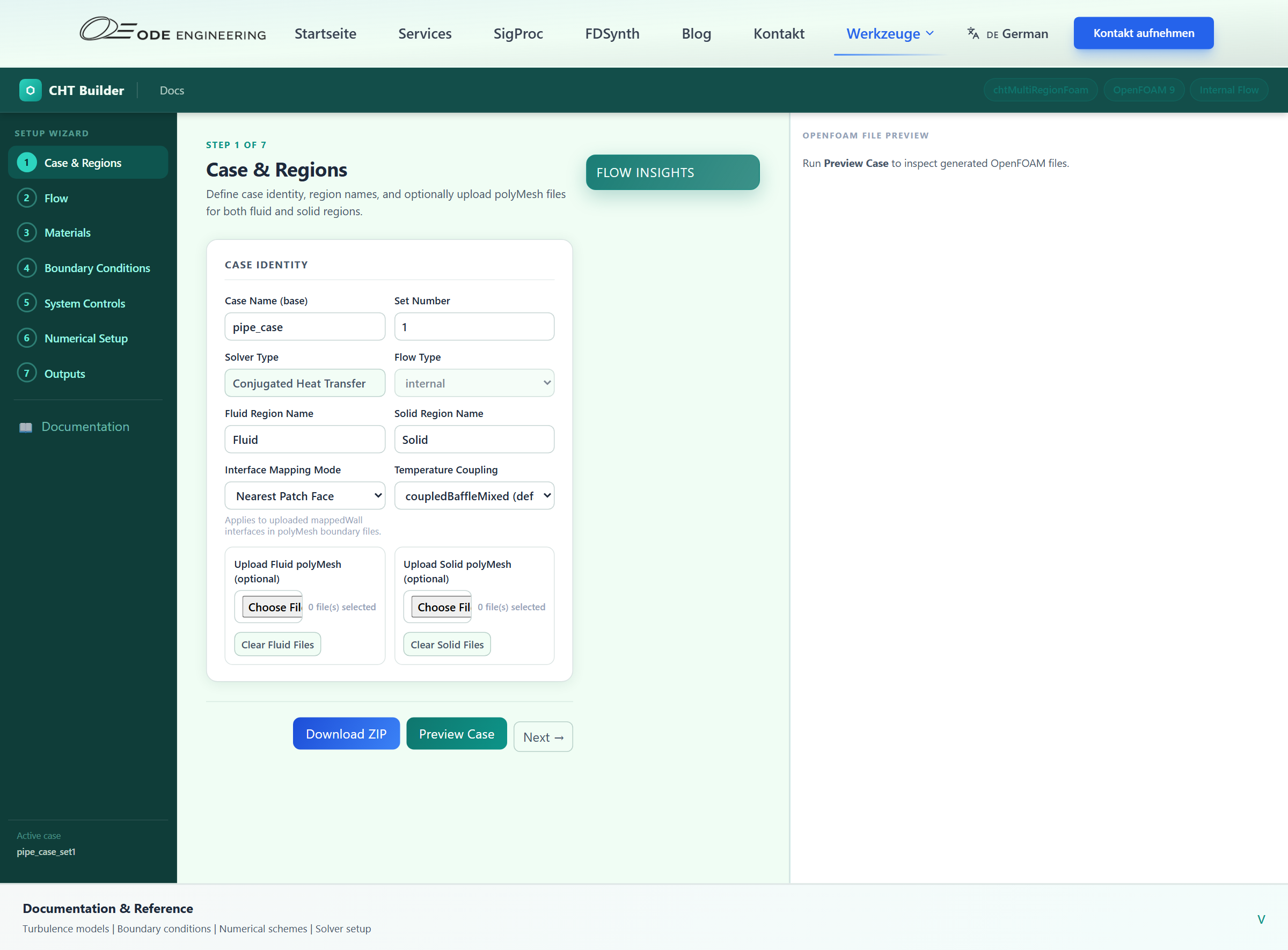 OpenFOAM CHT Setup Wizard